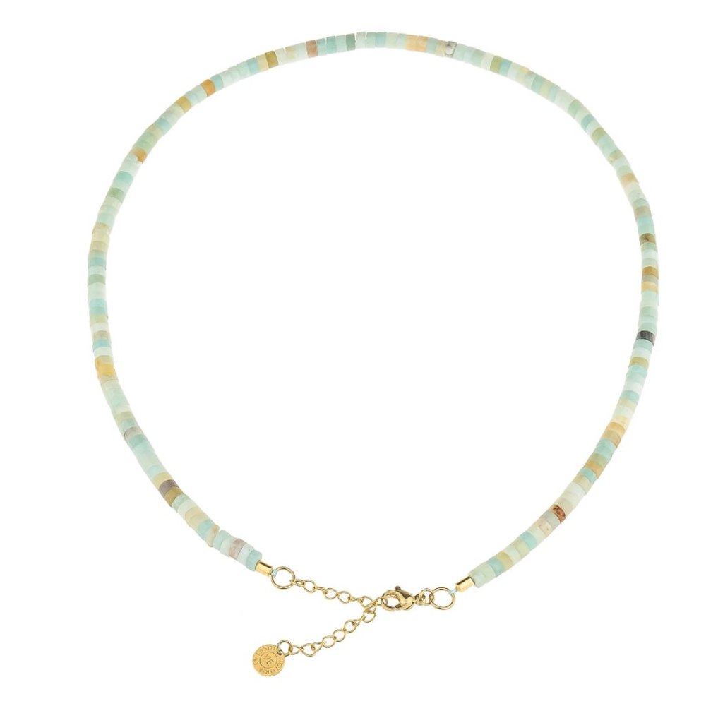 Victoria Emerson Amazonite Boho Necklace - 14k gold plating - Picture 4 of 5